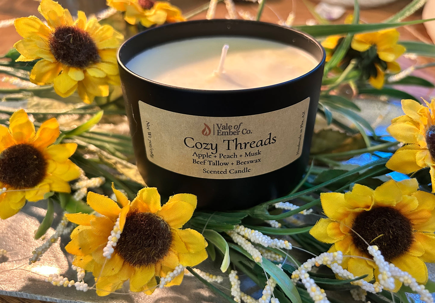 Tallow & Beeswax Candle in Matte Tin